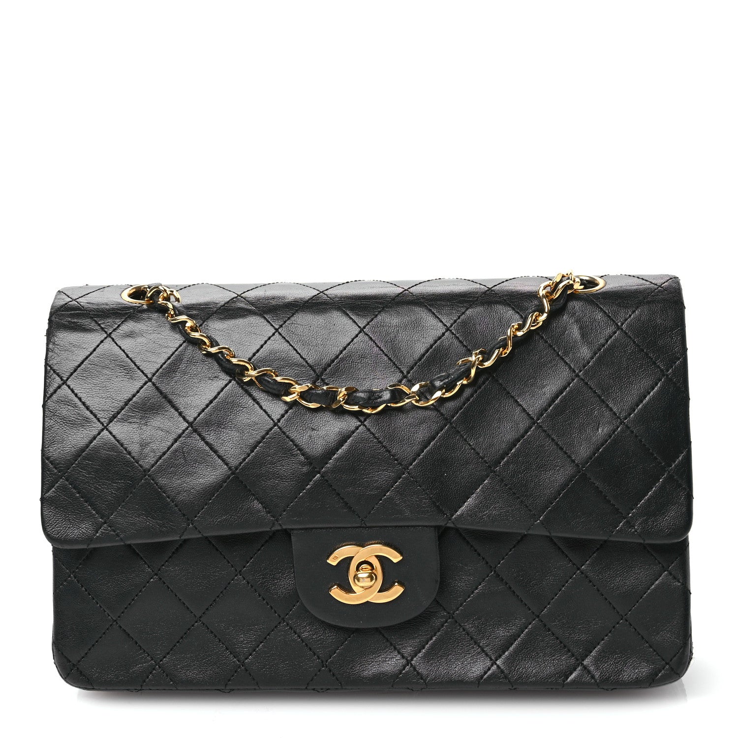Chanel Lambskin Quilted Medium Double Flap Black 1 of 12