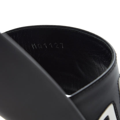 Louis Vuitton Calfskin Logo Sunbath Slide Sandals 36 Black 8 of 8