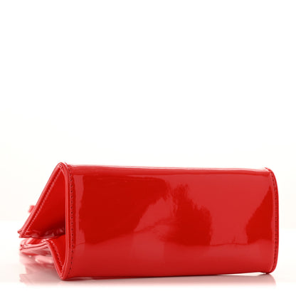 Telfar Patent Vegan Leather Small Shopping Bag Red 4 of 11