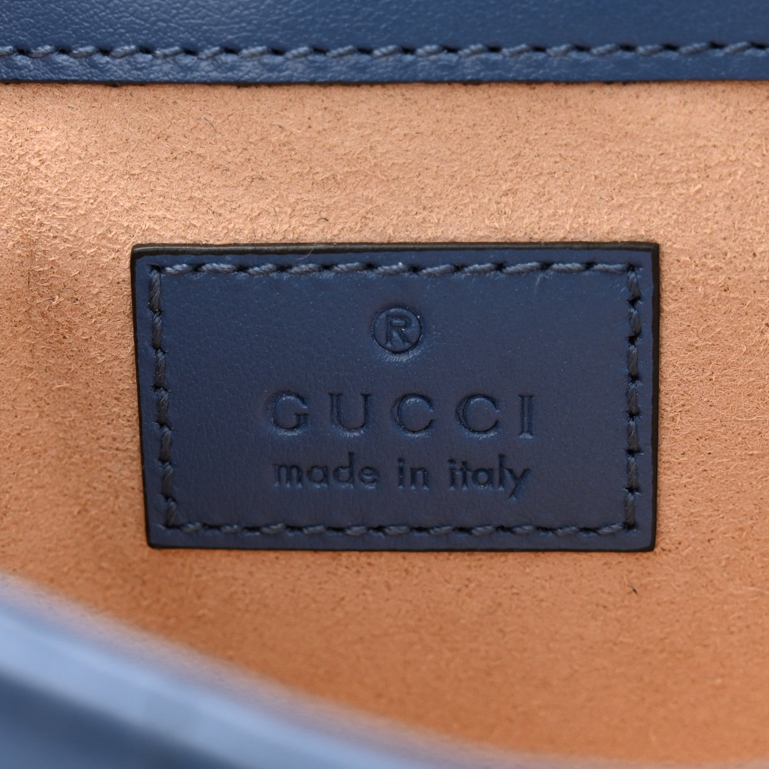 Gucci Calfskin Matelasse Aria Super Mini GG Marmont Shoulder Bag Clear Blue 6 of 10