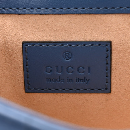 Gucci Calfskin Matelasse Aria Super Mini GG Marmont Shoulder Bag Clear Blue 6 of 10