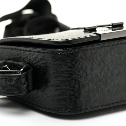 Off-White Saffiano Logo Baby Flap Bag Black White 5 of 14