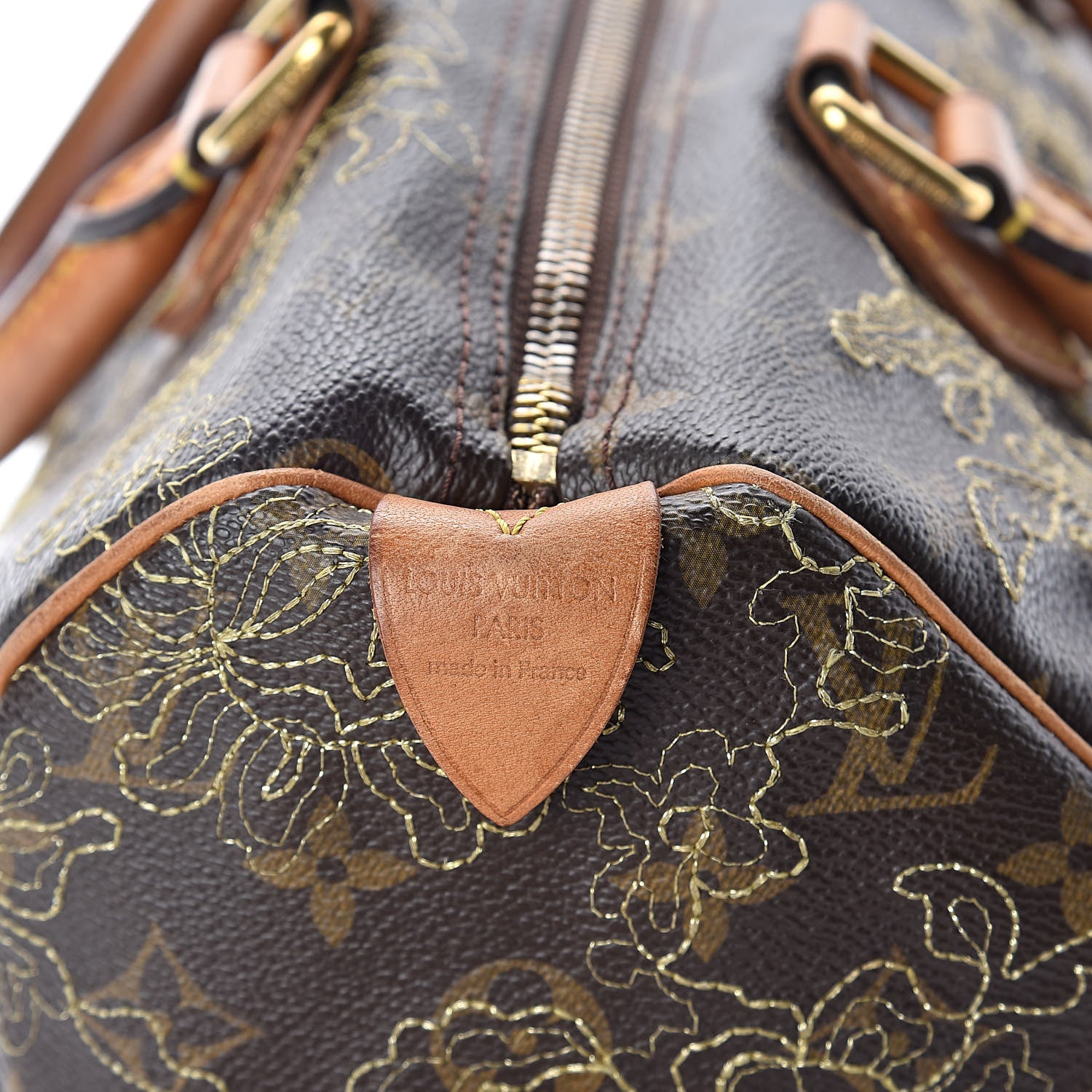 Louis Vuitton Monogram Dentelle Speedy 30 Gold 6 of 10