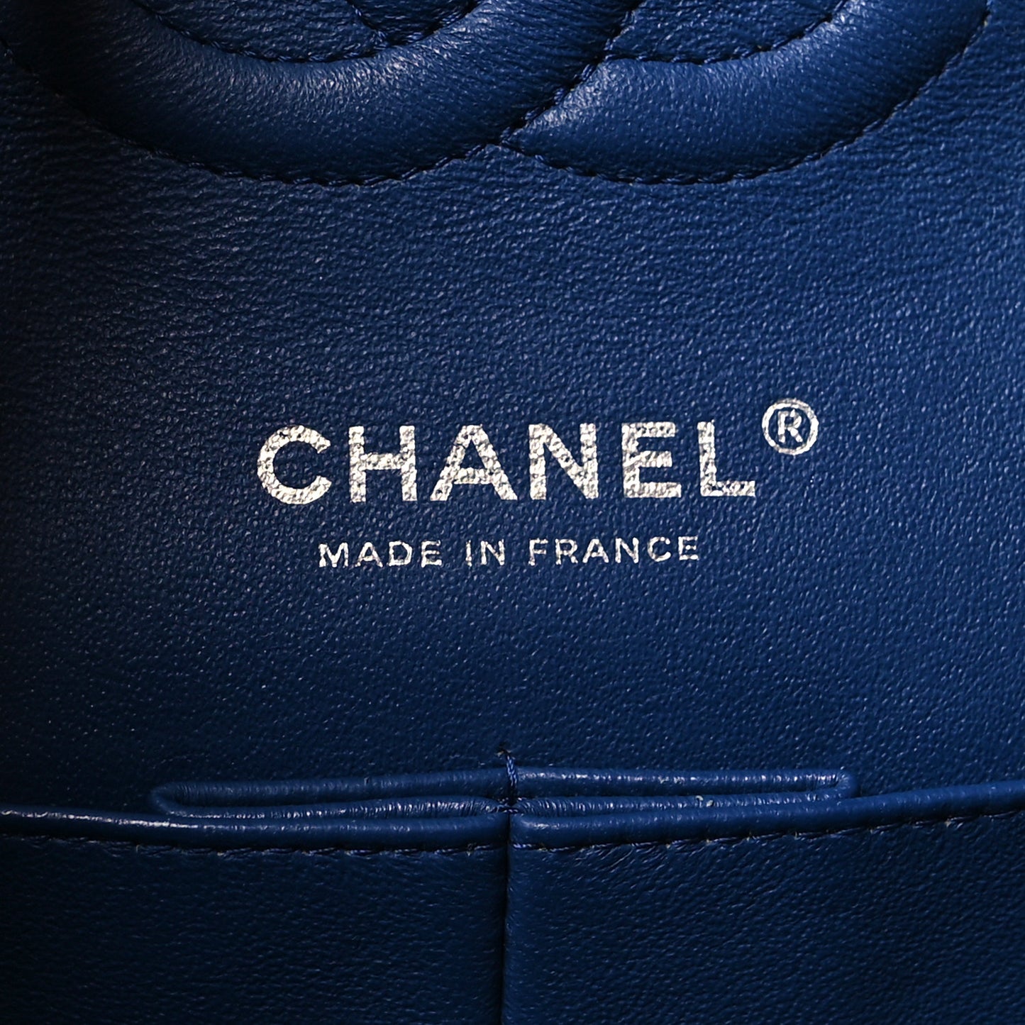 Lambskin Quilted Medium Double Flap Blue