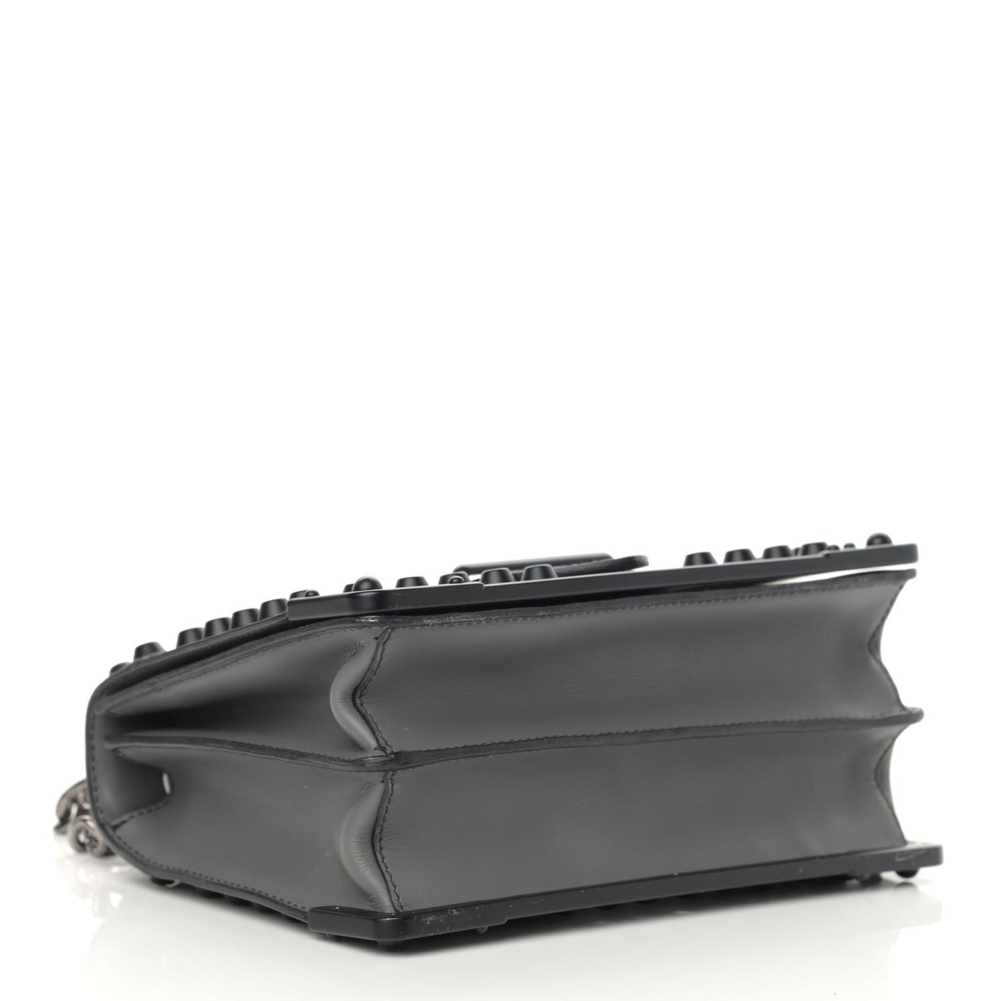 City Calfskin Saffiano Studded Cahier Bag Mercurio