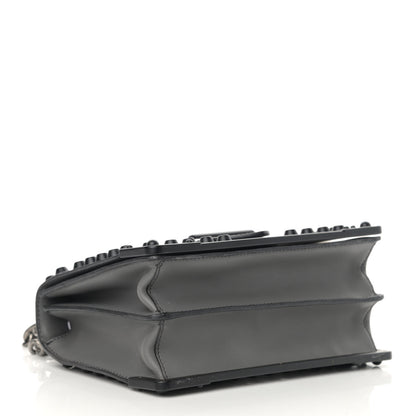 Prada City Calfskin Saffiano Studded Cahier Bag Mercurio 4 of 13