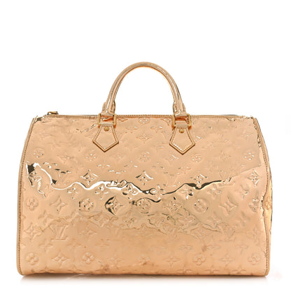 Louis Vuitton Monogram Miroir Speedy 35 Gold 2 of 8