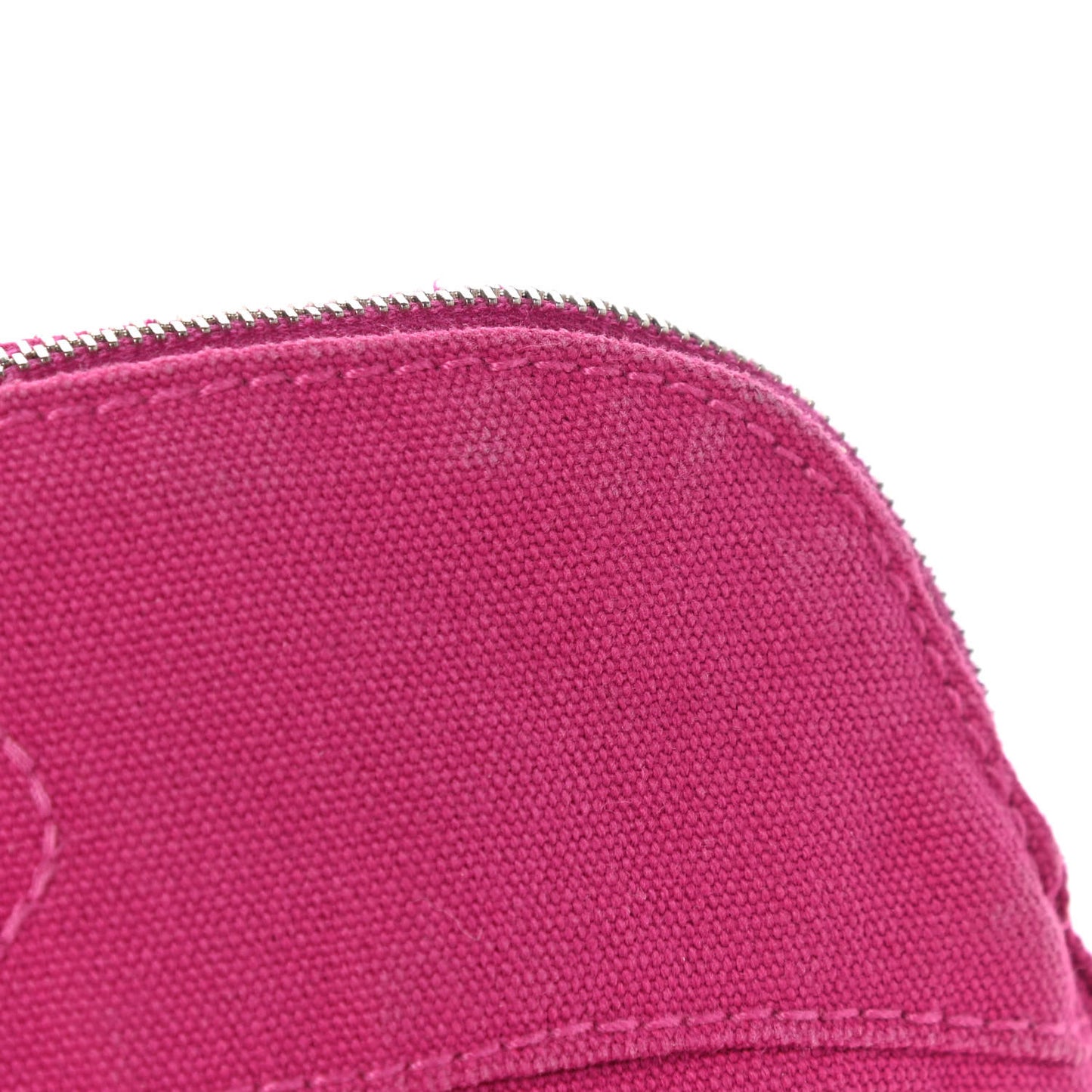 Cotton Canvas Mini Bolide Travel Cosmetic Pouch Hibiscus