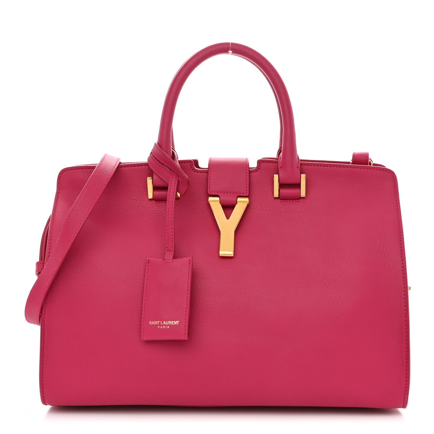 Calfskin Small Classic Y Cabas Fuchsia