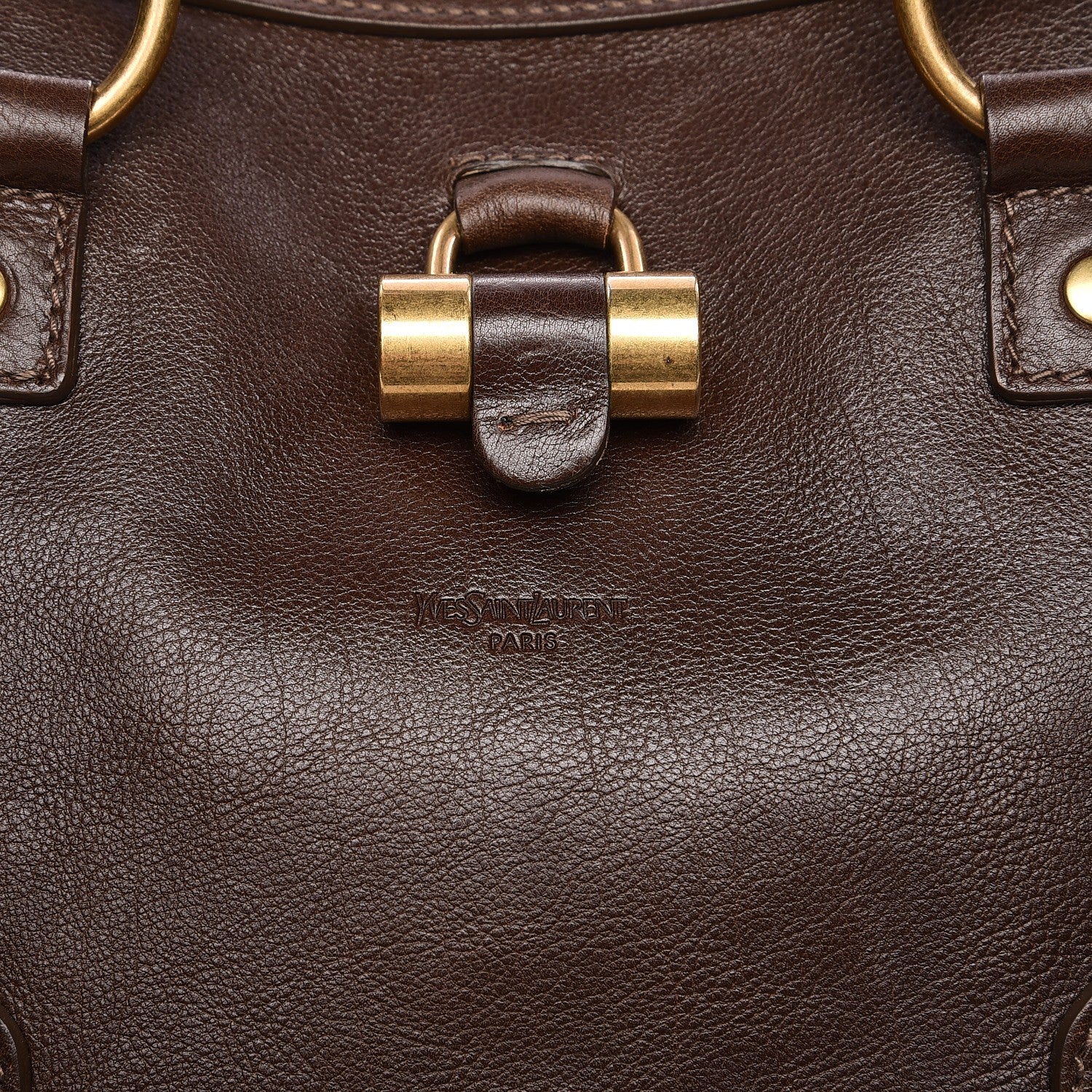 Saint Laurent Calfskin Oversized Muse Dark Brown 8 of 17