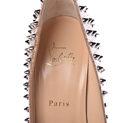 Christian Louboutin Cork Pepite Follies Spikes 100 Pumps 37.5 Silver 7 of 8