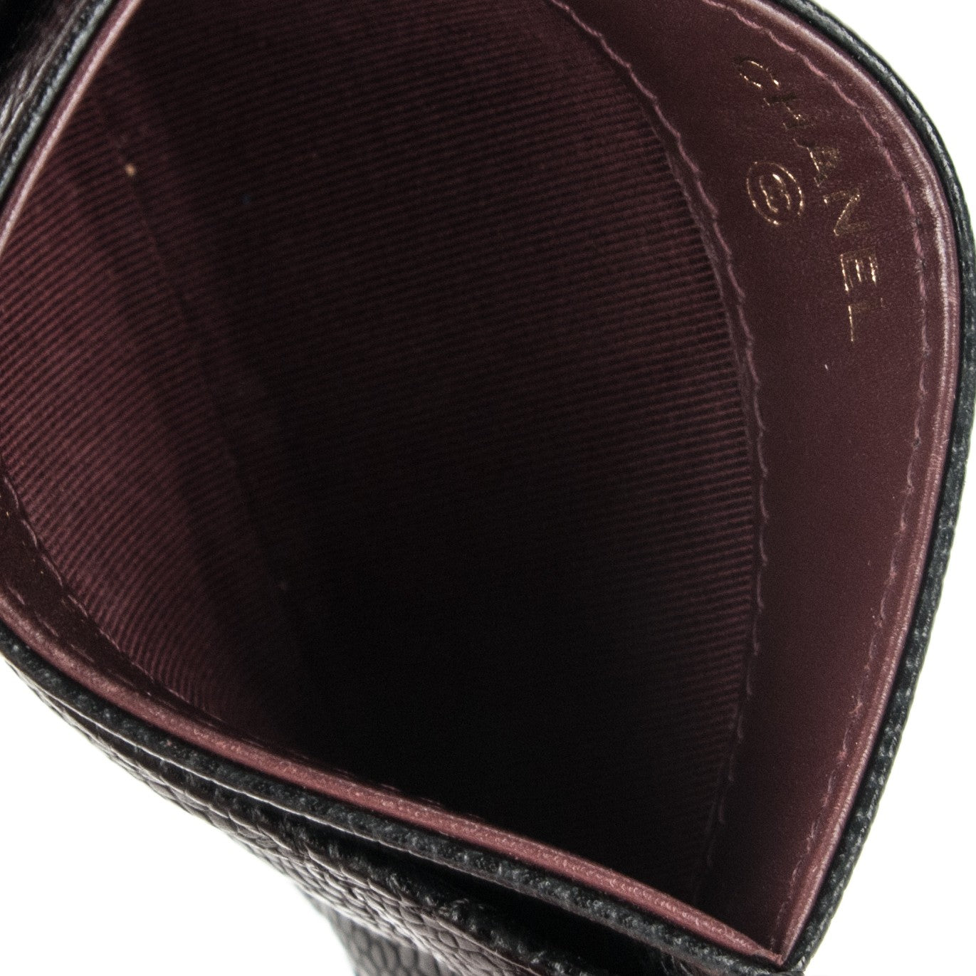 Caviar Quilted Card Holder Black