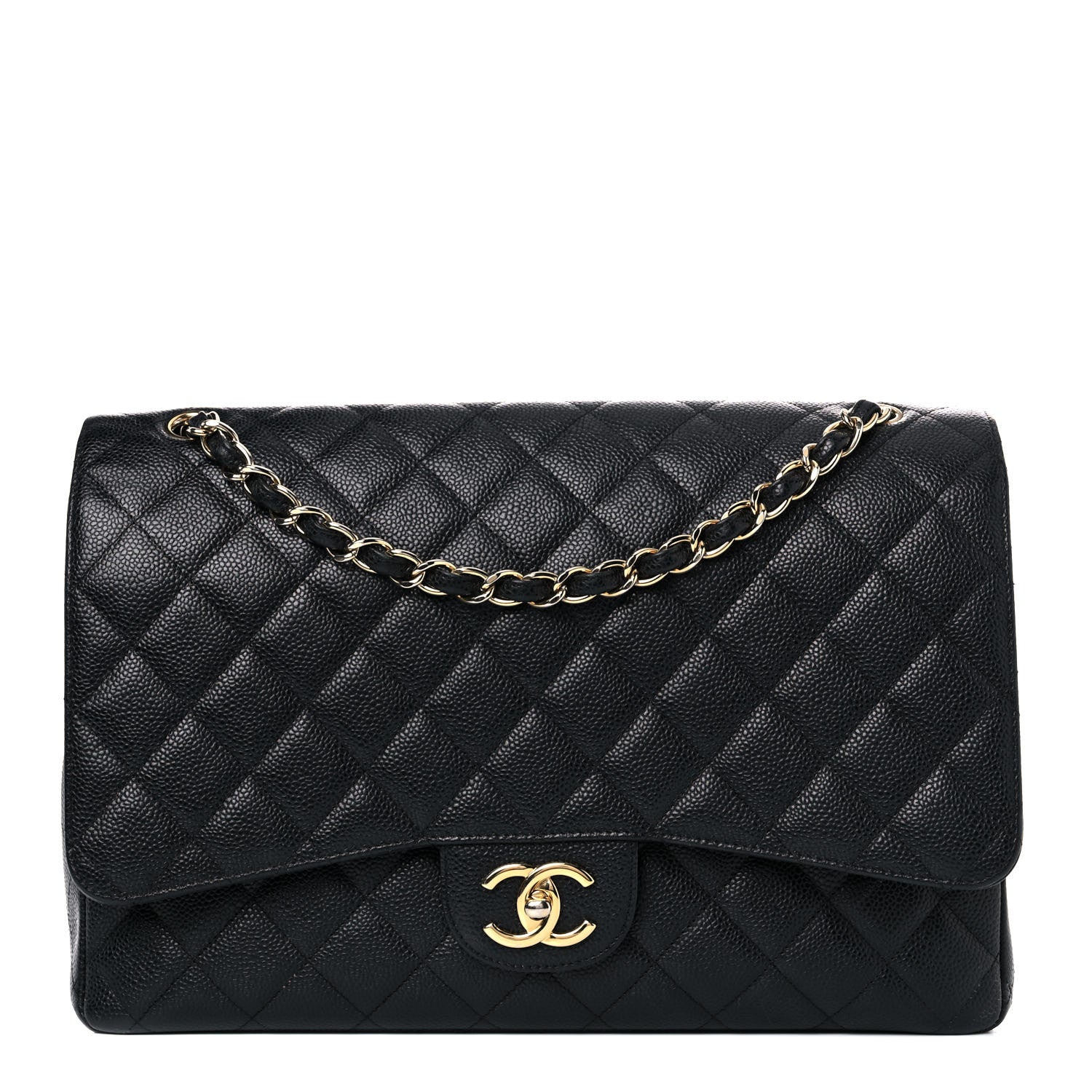 Chanel Caviar Quilted Maxi Double Flap Black 1 of 13