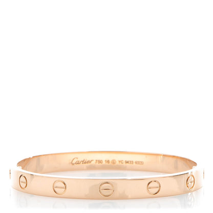 Cartier 18K Pink Gold LOVE Bracelet 16 1 of 5