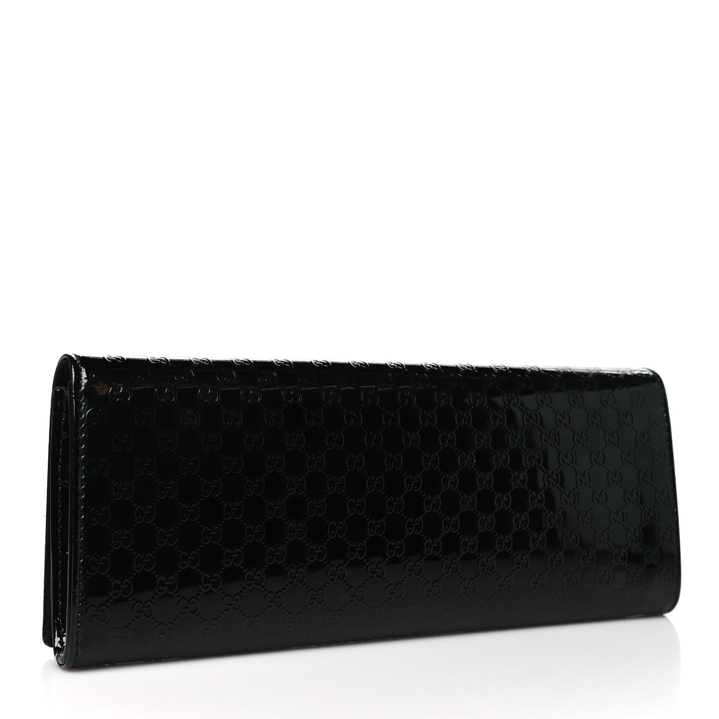 Patent Microguccissima Small Broadway Clutch Black