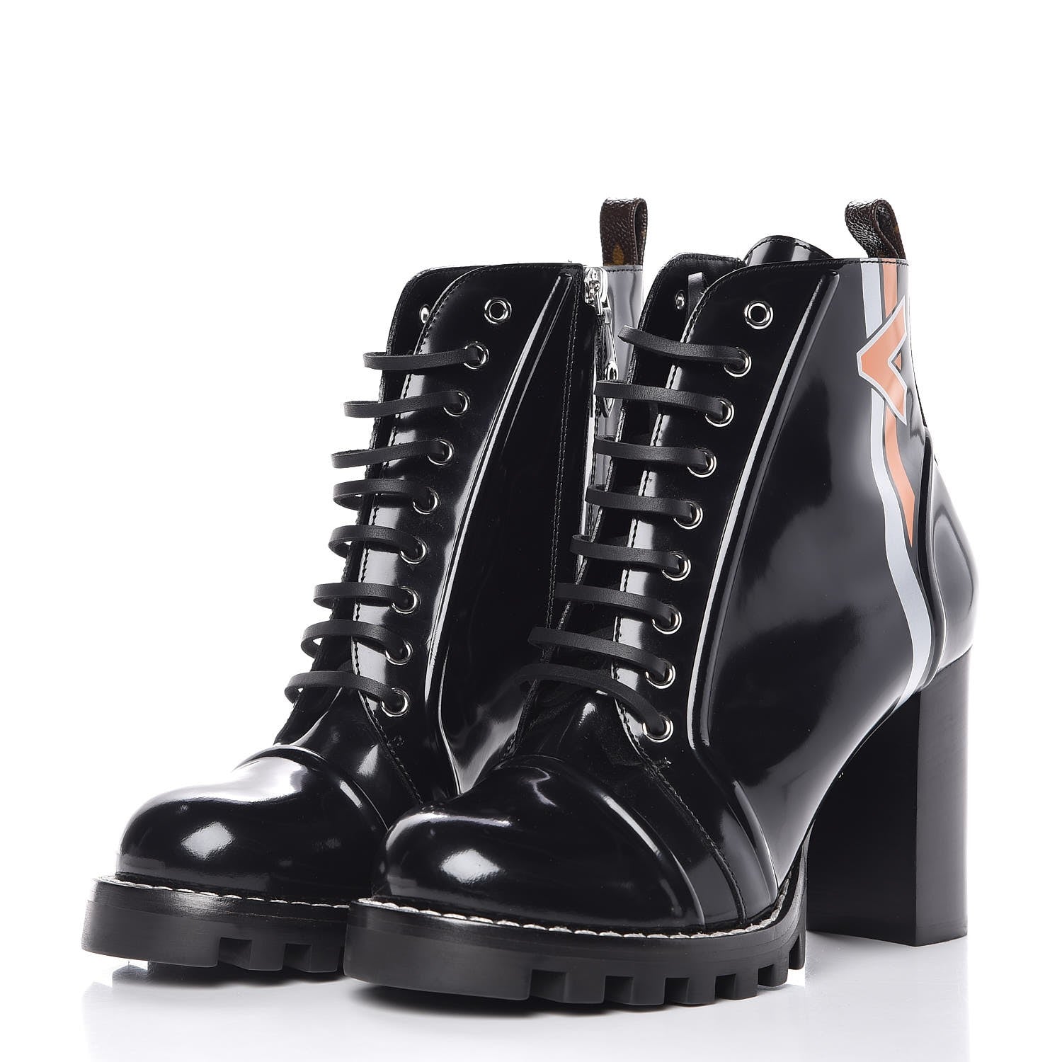 Louis Vuitton Patent Calfskin Spaceship Star Trail Ankle Boots 40 Black 3 of 6