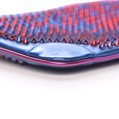 Christian Louboutin Patent Scarabe Loubiposh Spikes Chain Clutch Rose Digitale 8 of 11