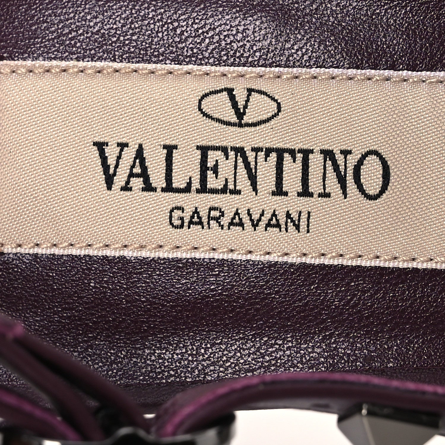 Valentino Garavani Wrinkled Patent Rockstud Half D'Orsay Slingback 85mm Pumps 36 Rubin 9 of 14