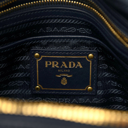 Prada Tessuto Nylon Soft Calf Tote Bleu 5 of 6