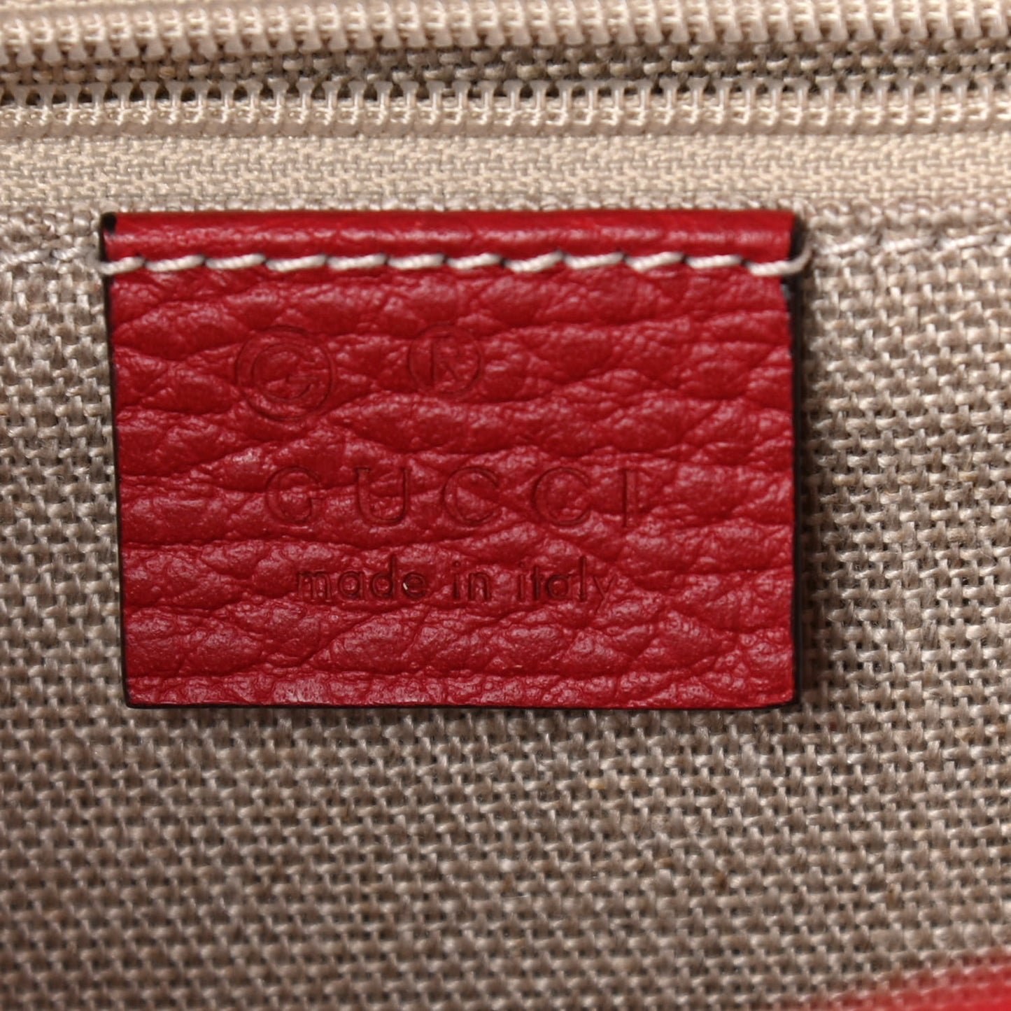 Dollar Calfskin Interlocking G Shoulder Bag Red