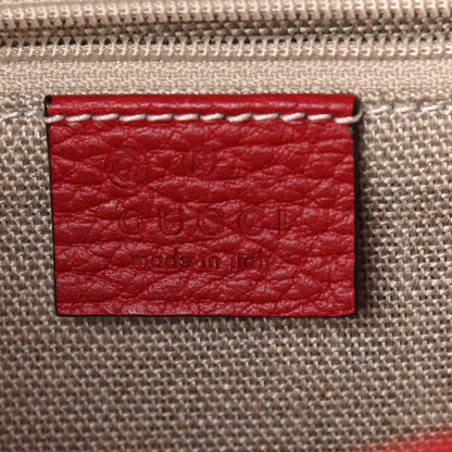 Gucci Dollar Calfskin Interlocking G Shoulder Bag Red 6 of 10