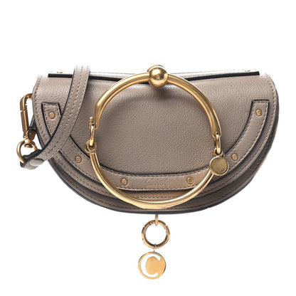 Chloe Calfskin Small Nile Bracelet Minaudiere Bag Motty Grey 1 of 9