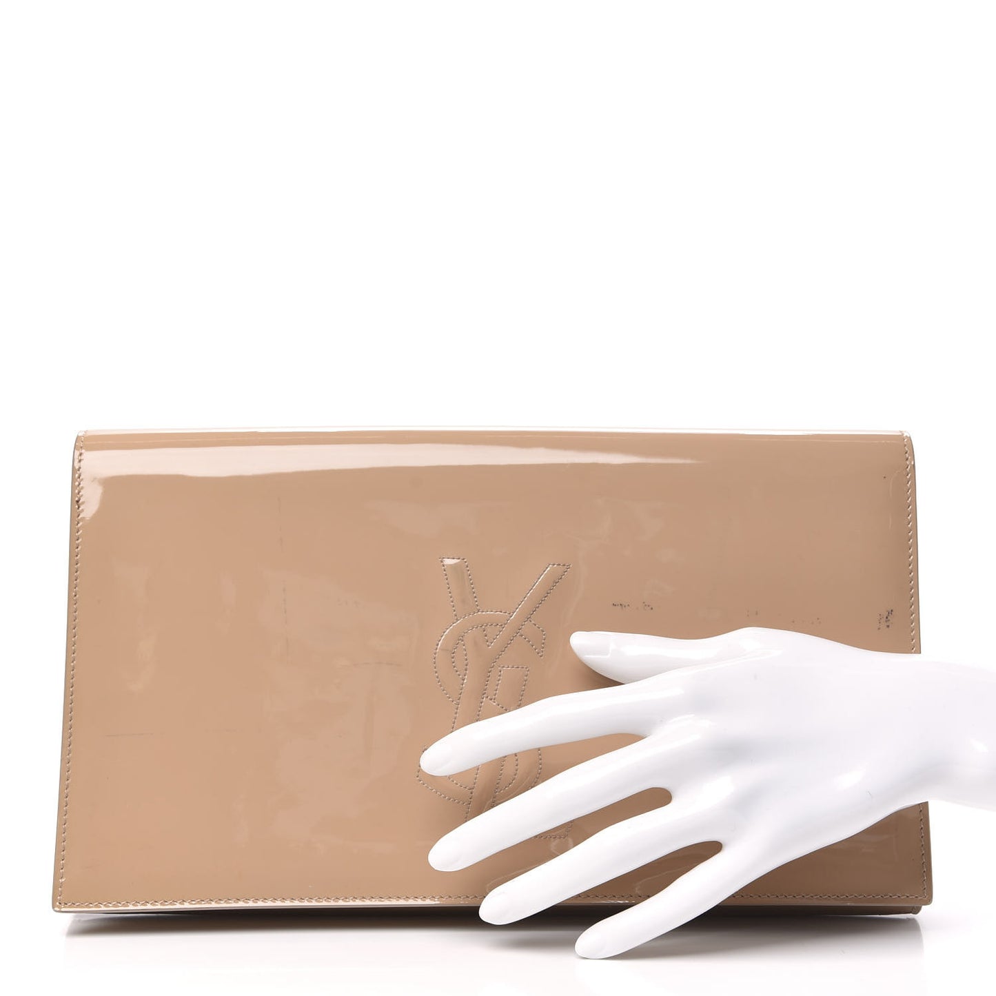 Patent Calfskin Monogram Large Belle De Jour Clutch Chair