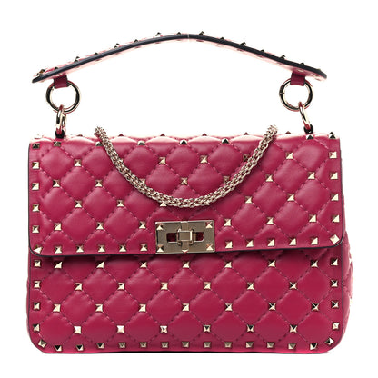 Valentino Garavani Nappa Medium Rockstud Spike Shoulder Bag Camelia 1 of 4
