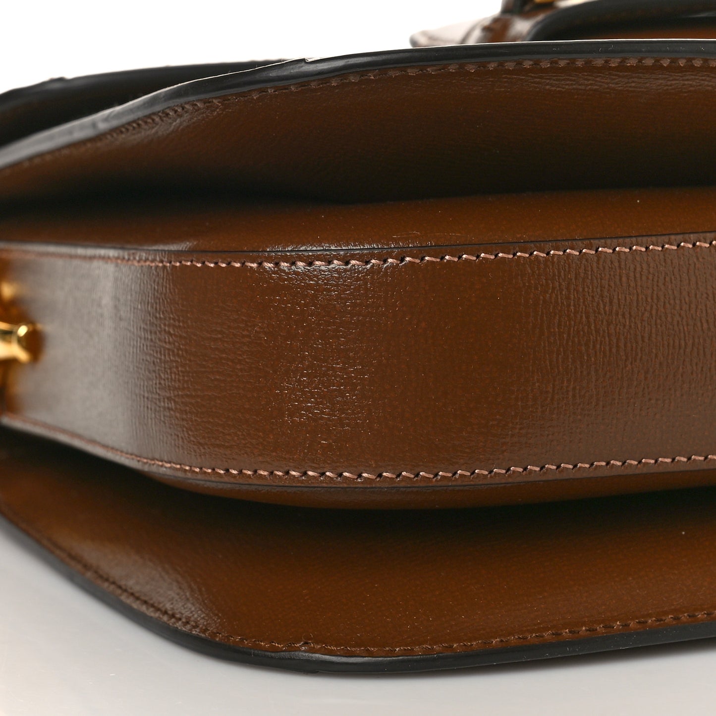 GG Supreme Monogram Horsebit 1955 Shoulder Bag Beige Brown Sugar