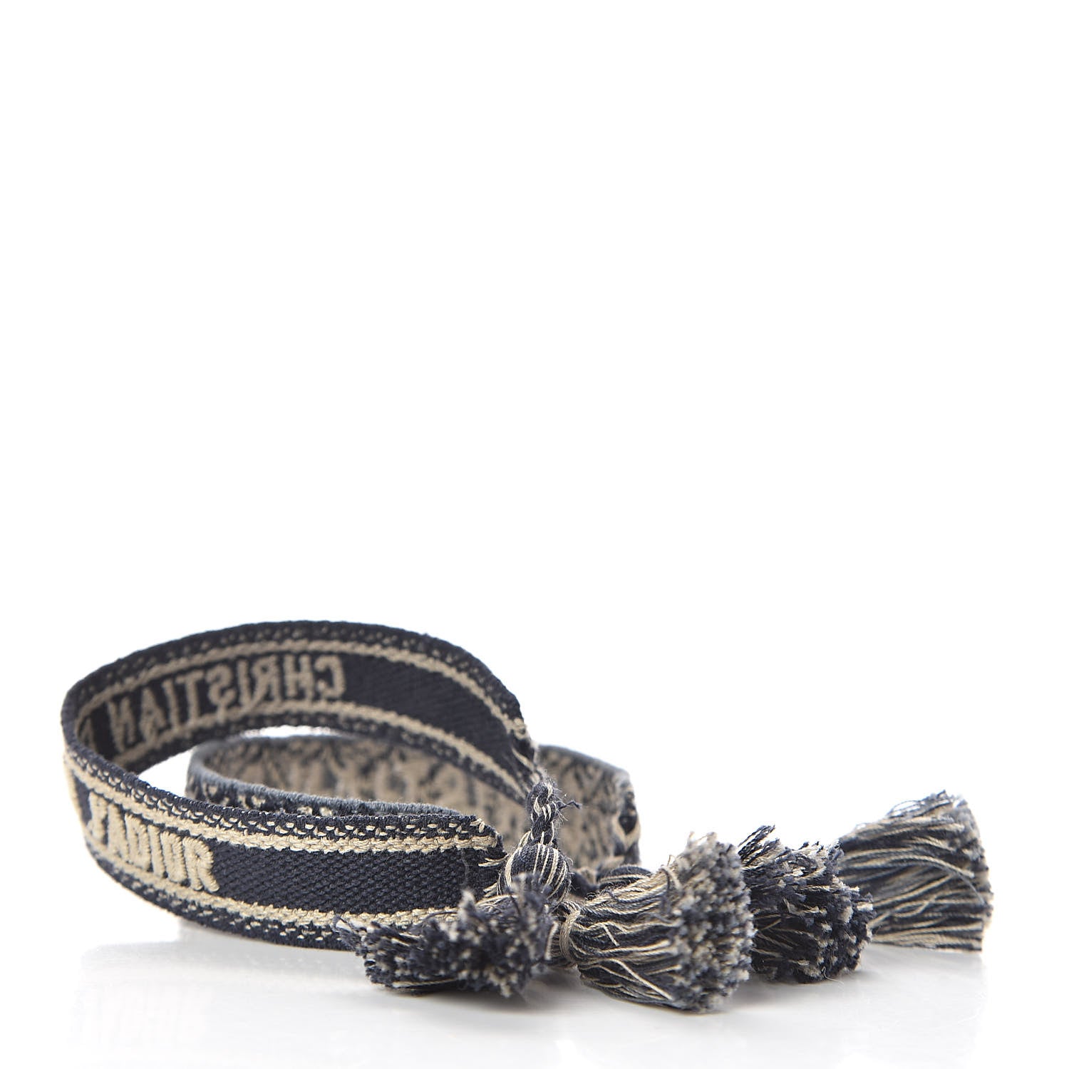 Christian Dior Woven Cotton J'Adior Friendship Bracelet Set Navy 3 of 3