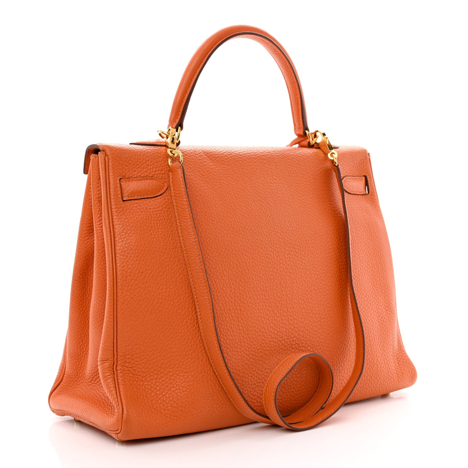 Hermes Togo Kelly Retourne 35 Orange 3 of 13