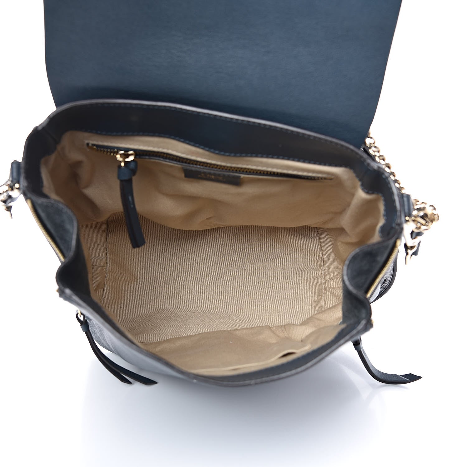 Chloe Suede Calfskin Medium Faye Backpack Silver Blue 5 of 12