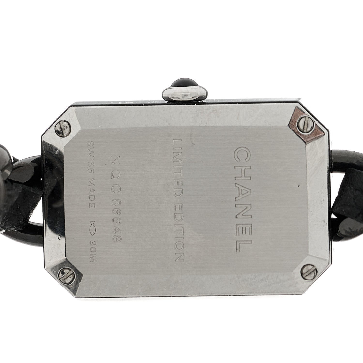 Chanel Stainless Steel Lambskin 16mm Premiere Rock Triple Row Quartz Watch Black 4 of 5