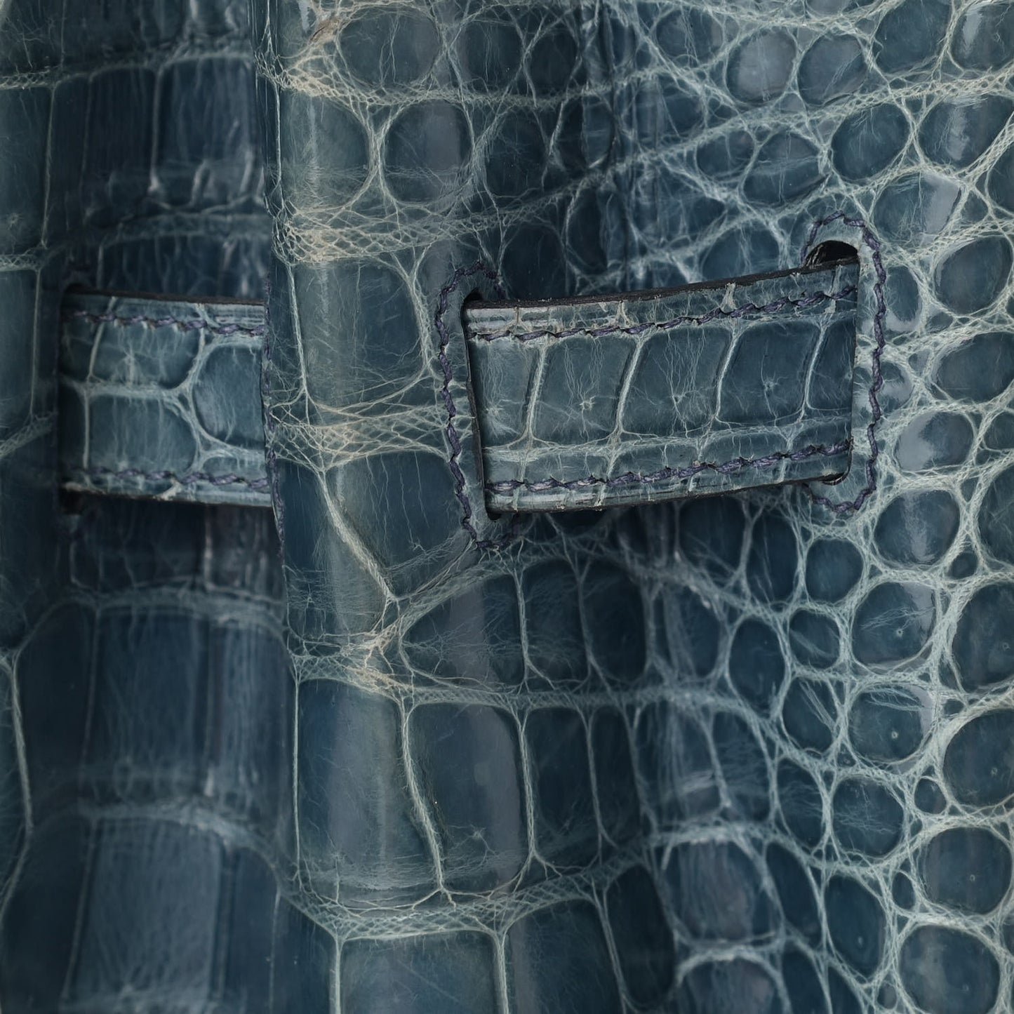 Shiny Porosus Crocodile Birkin 35 Bleu Roi