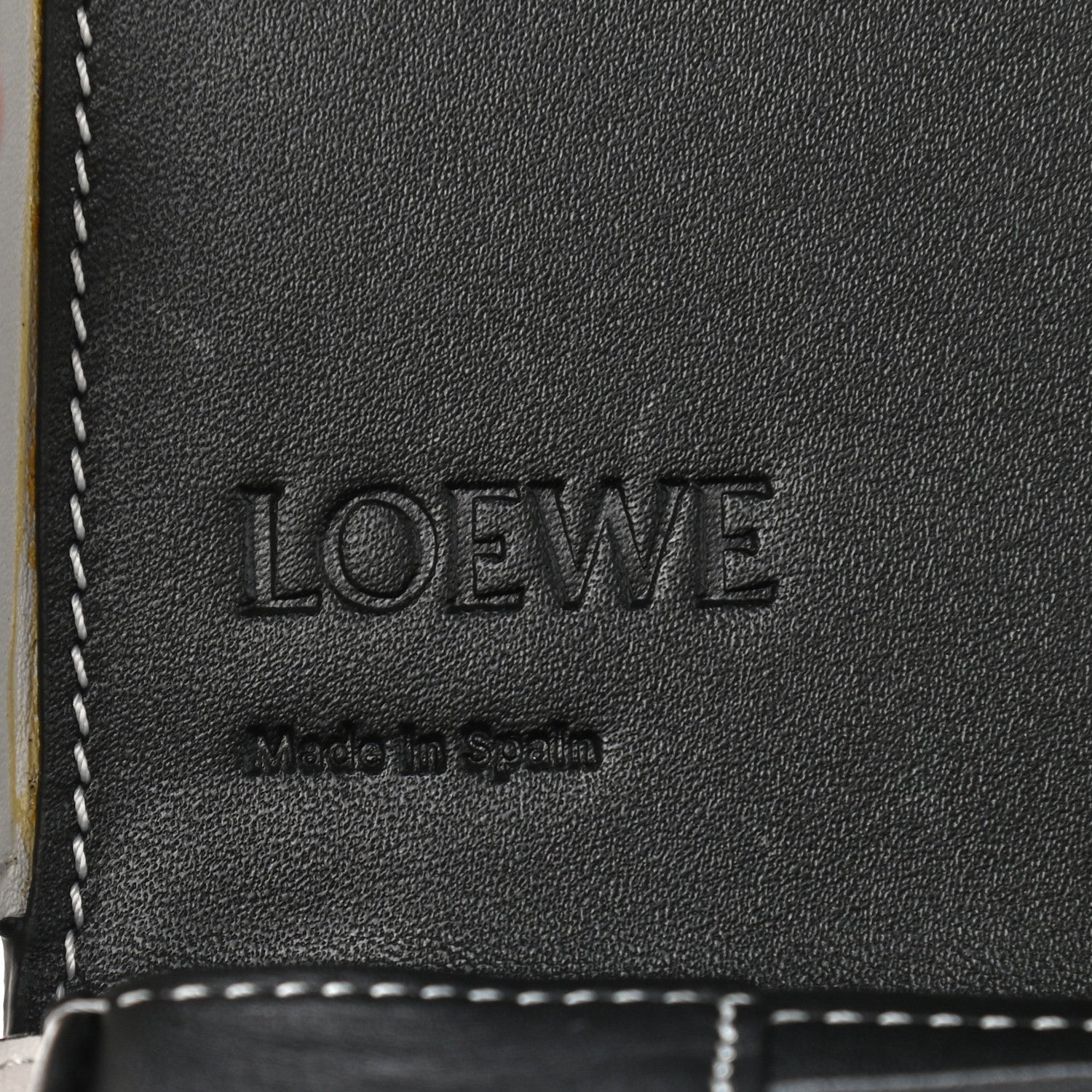 Loewe Soft Calfskin Heel Bag Black Soft White 6 of 9