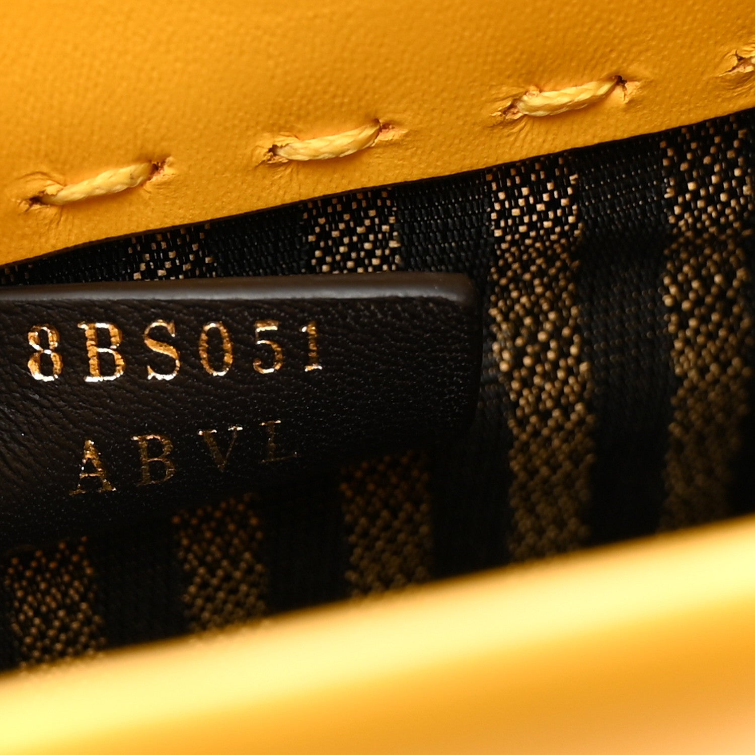 Fendi Vitello King Plexiglass Logo Embossed Mini Fendi Sunshine Shopper Tote Mimosa 7 of 9
