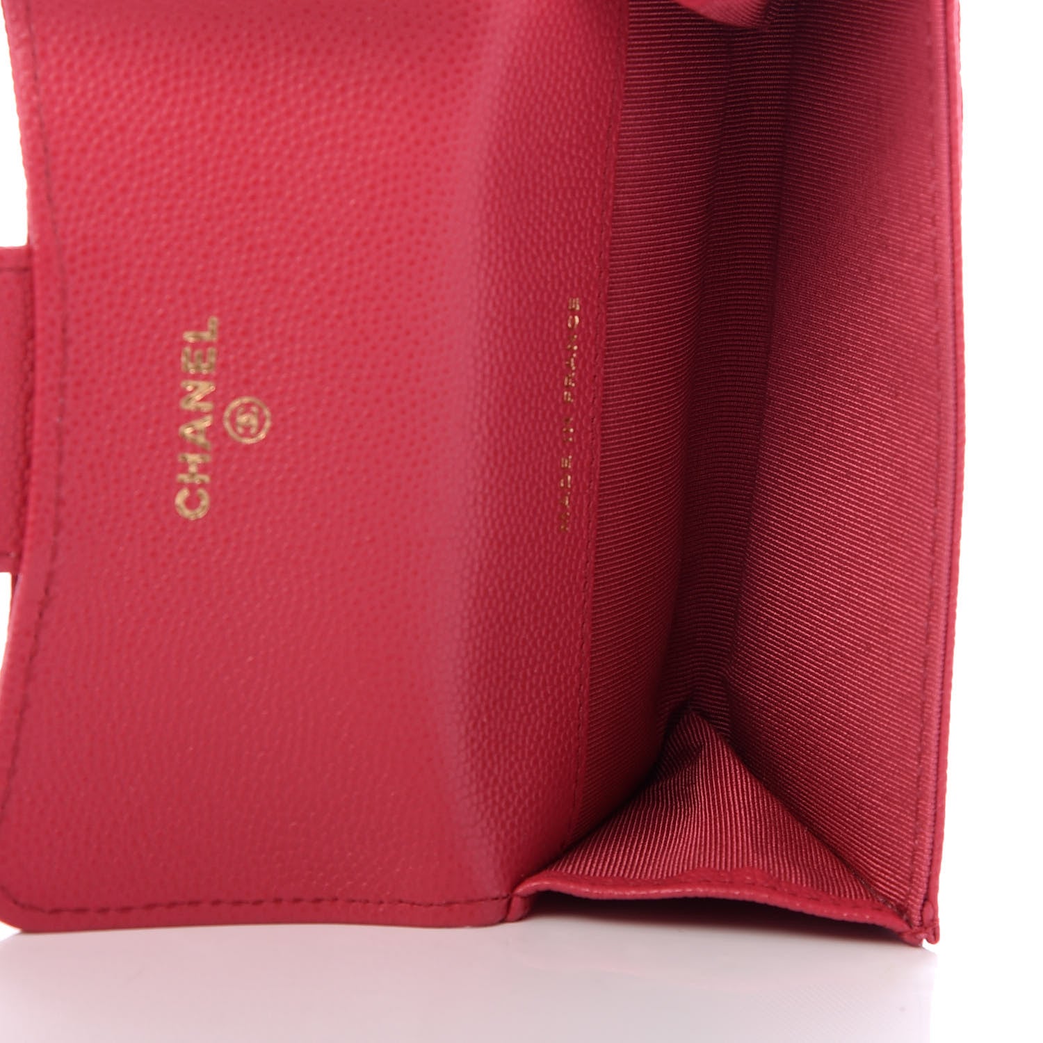 Chanel Caviar Quilted Flap Card Holder Wallet Dark Pink 5 of 9