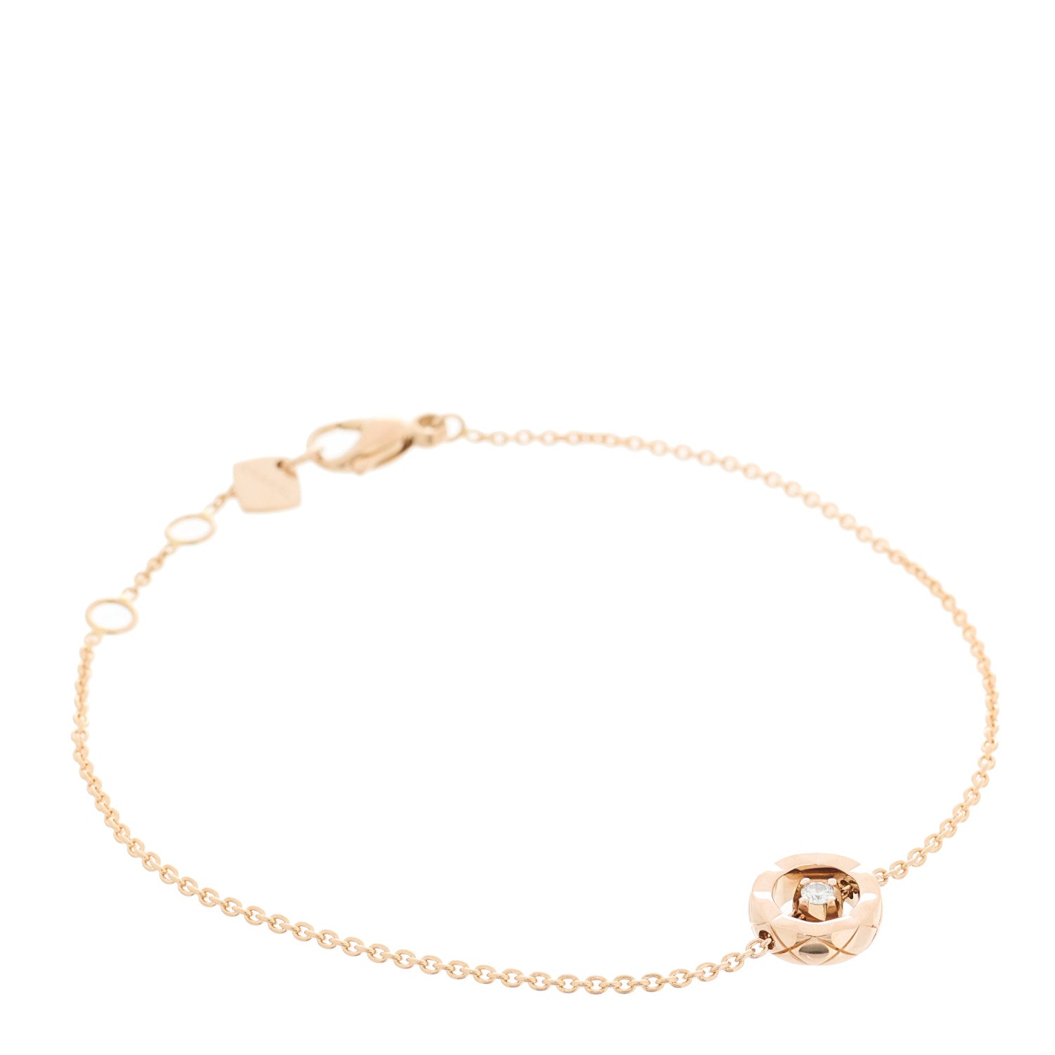 Chanel 18K Beige Gold Diamond Coco Bracelet 1 of 4