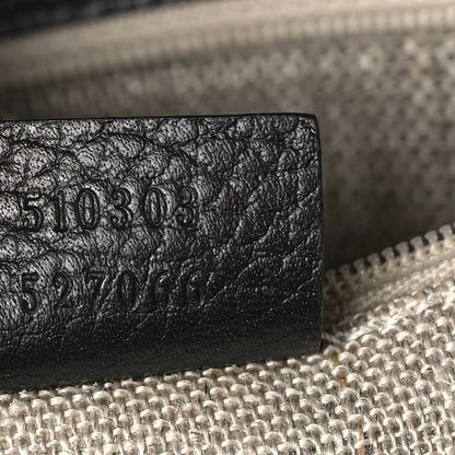 Gucci Dollar Calfskin Interlocking G Shoulder Bag Black 7 of 9