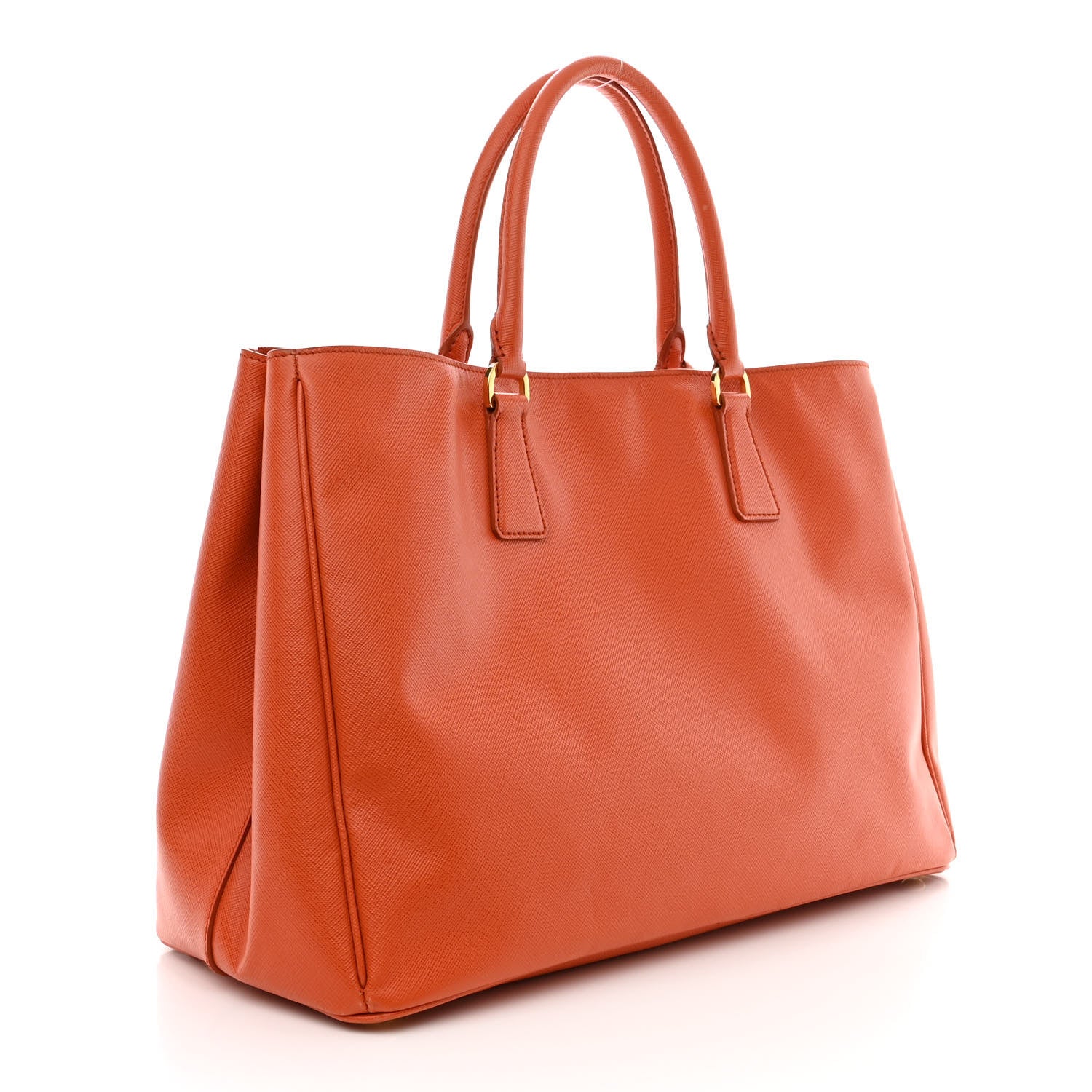 Prada Saffiano Lux Large Tote Papaya 3 of 12