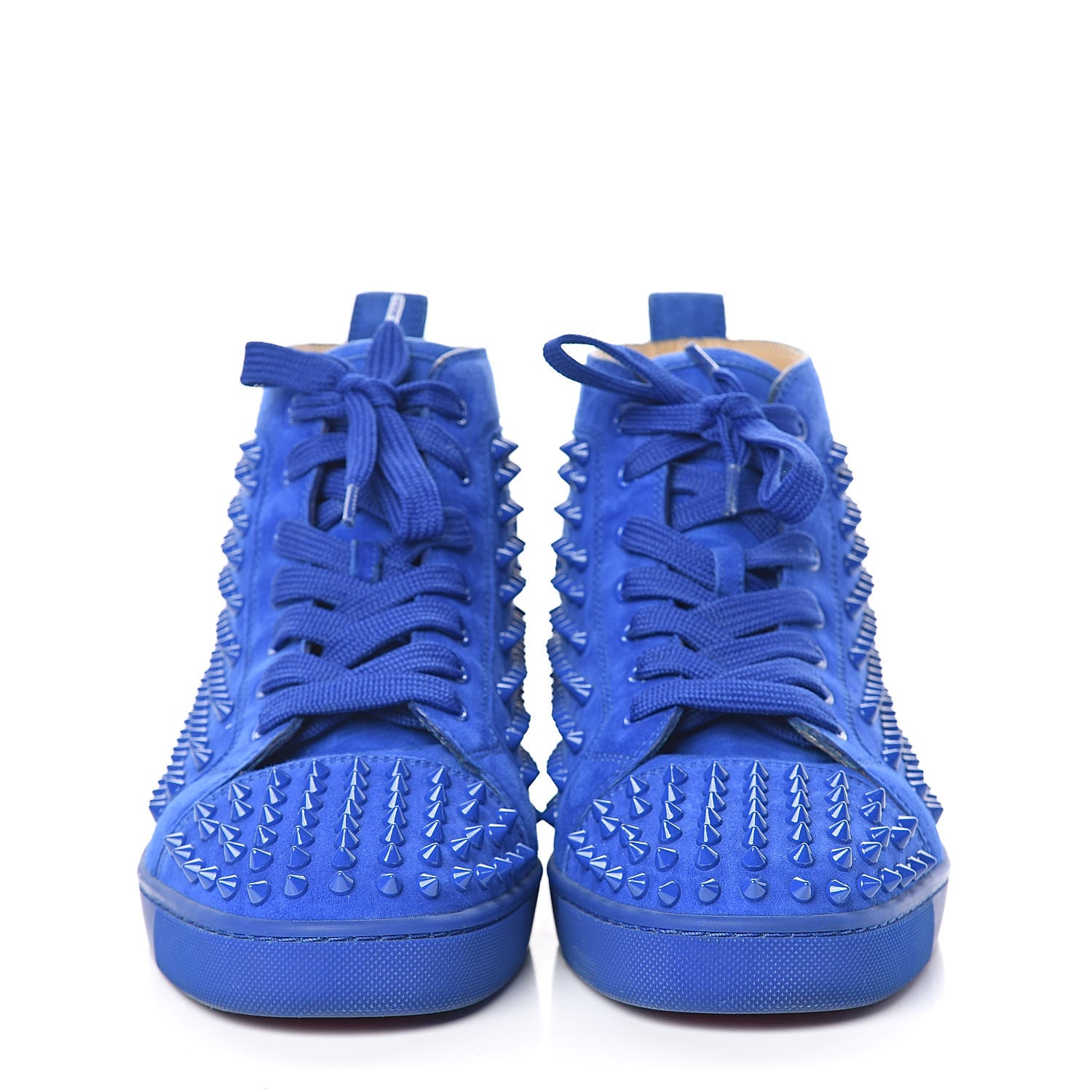 Christian Louboutin Suede Mens Louis Spikes Flat Sneakers 43 Azzurro 2 of 10