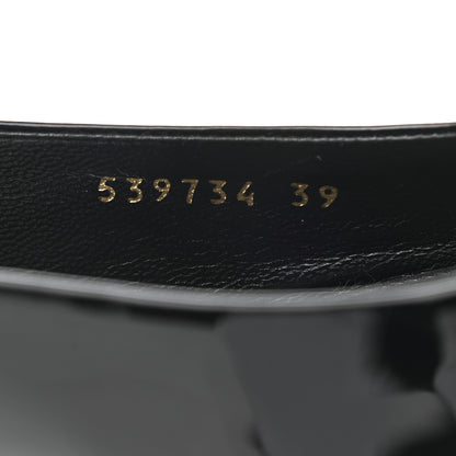 Balenciaga Patent BB Knife Pointy Toe Slingback Flats 39 Black 8 of 12