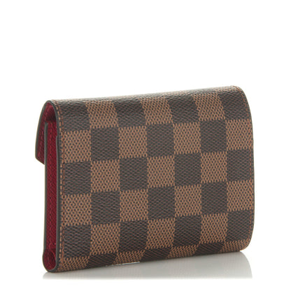 Louis Vuitton Damier Ebene Victorine Wallet Red 3 of 7