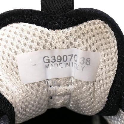 Chanel Fabric Suede CC Sneakers 38 White Light Grey Pink 8 of 9