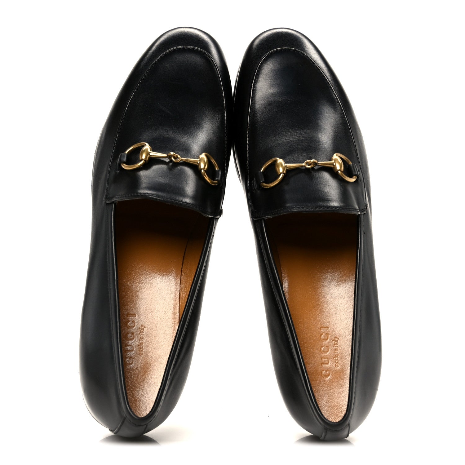 Gucci Calfskin Womens Jordaan Loafers 37 Black 2 of 10