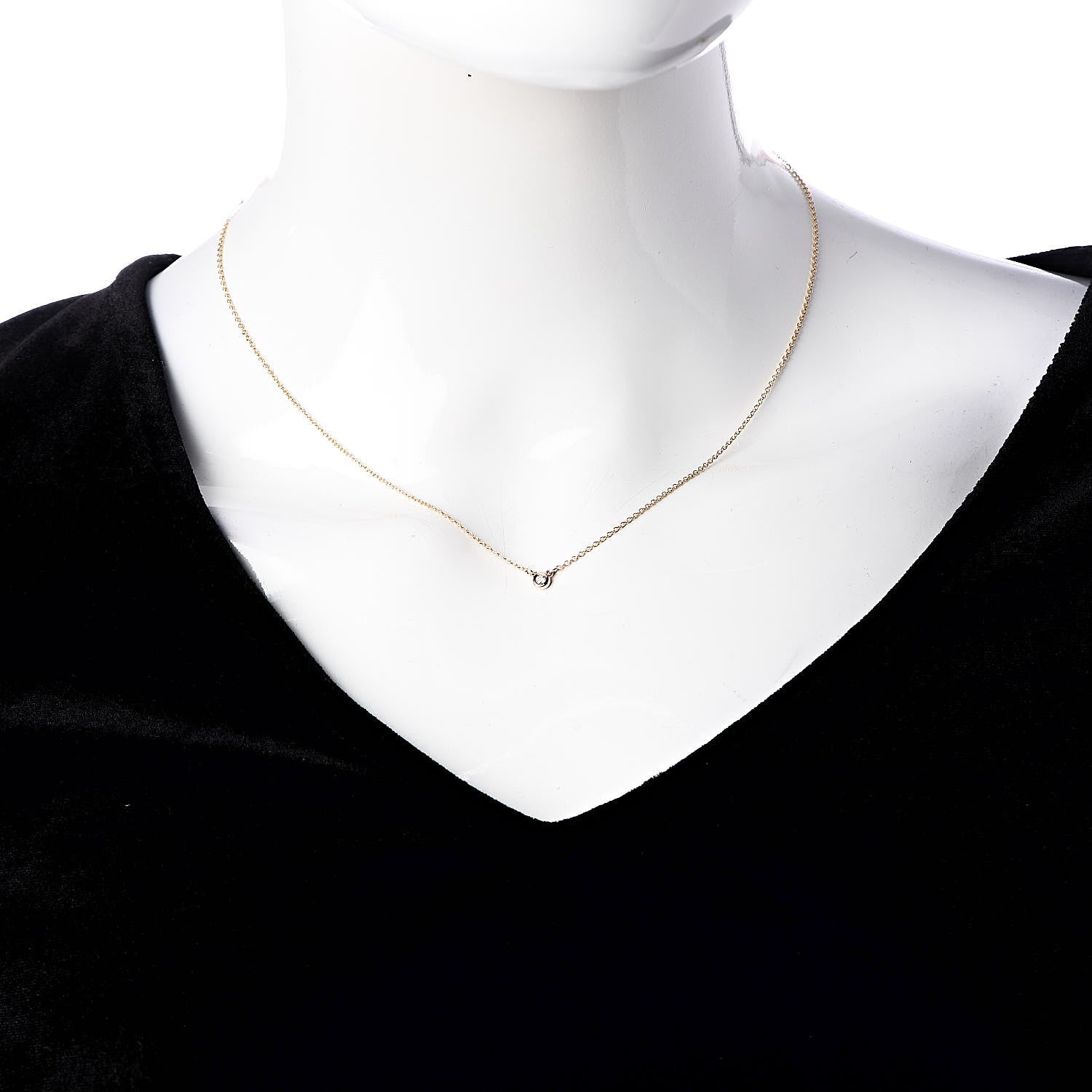 Tiffany 18K Rose Gold Diamond .03ct Elsa Peretti Diamonds by the Yard Pendant Necklace 2 of 7