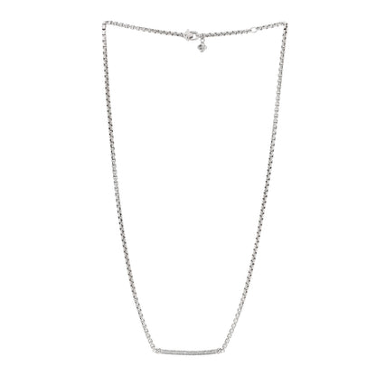 David Yurman Sterling Silver Diamond Petite Metro Necklace 2 of 3