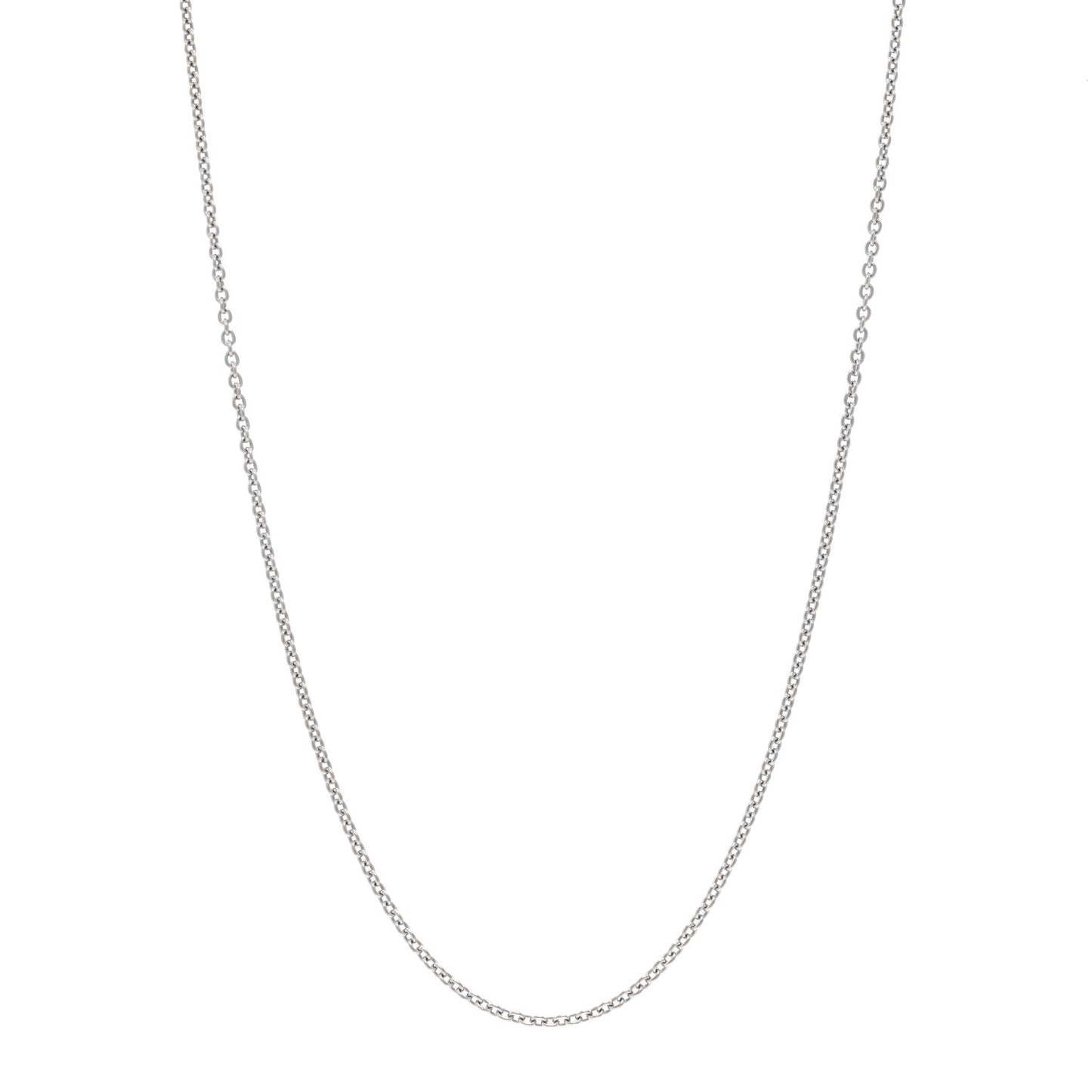 18K White Gold Chain Necklace