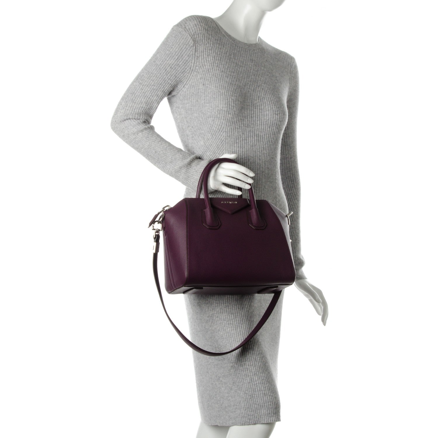 Givenchy Sugar Goatskin Small Antigona Dark Purple 3 of 8