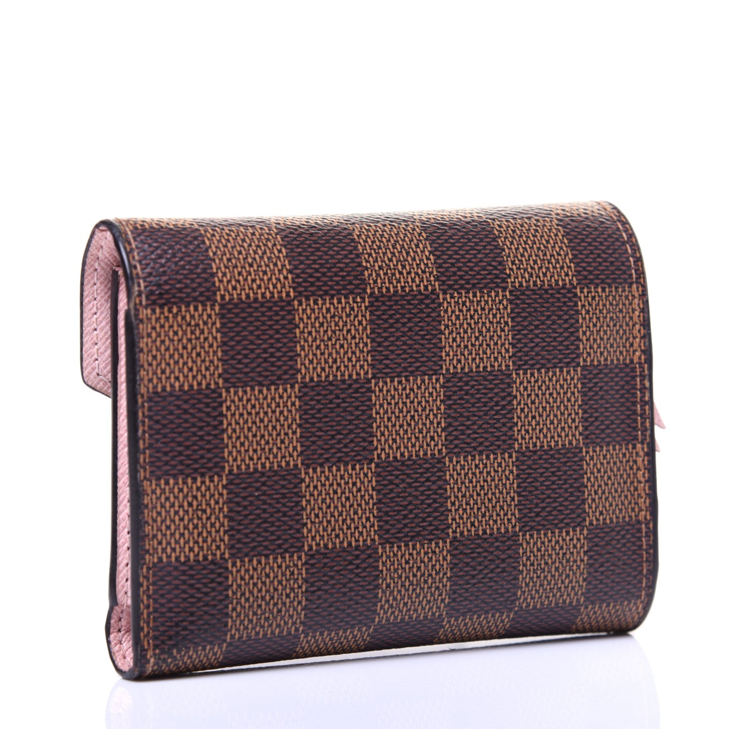 Damier Ebene Victorine Wallet Rose Ballerine
